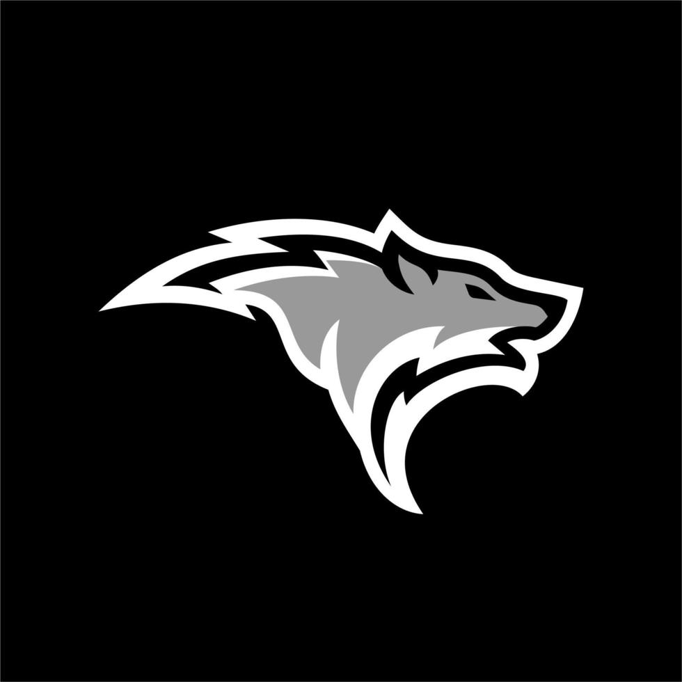 Wolf-Maskottchen-Logo-Vektor-Symbol-Illustration für Sportmannschaft vektor