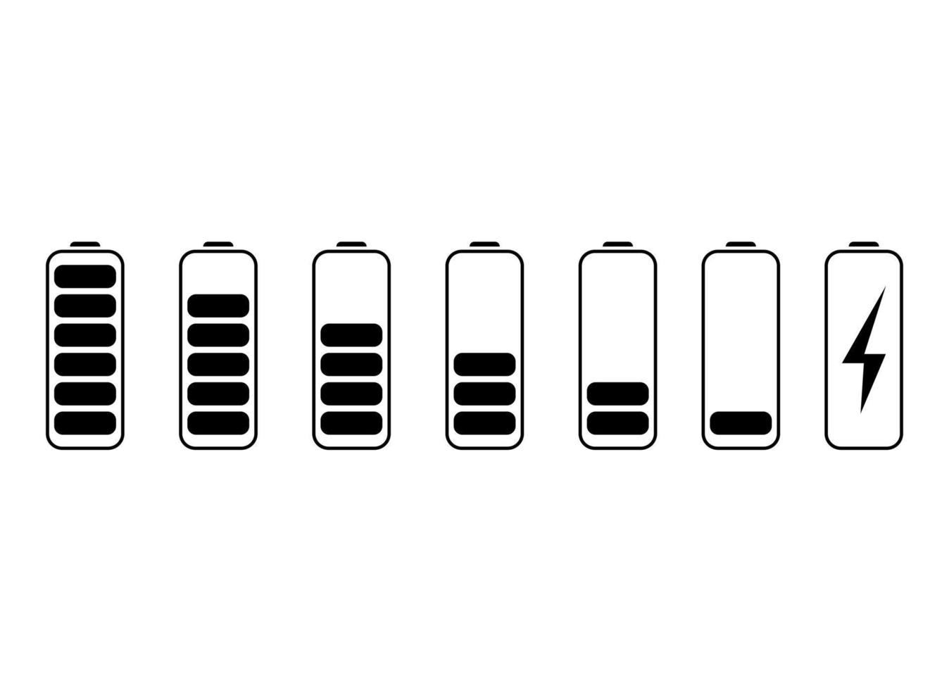 Batterievektor-Designillustration lokalisiert auf weißem Hintergrund vektor