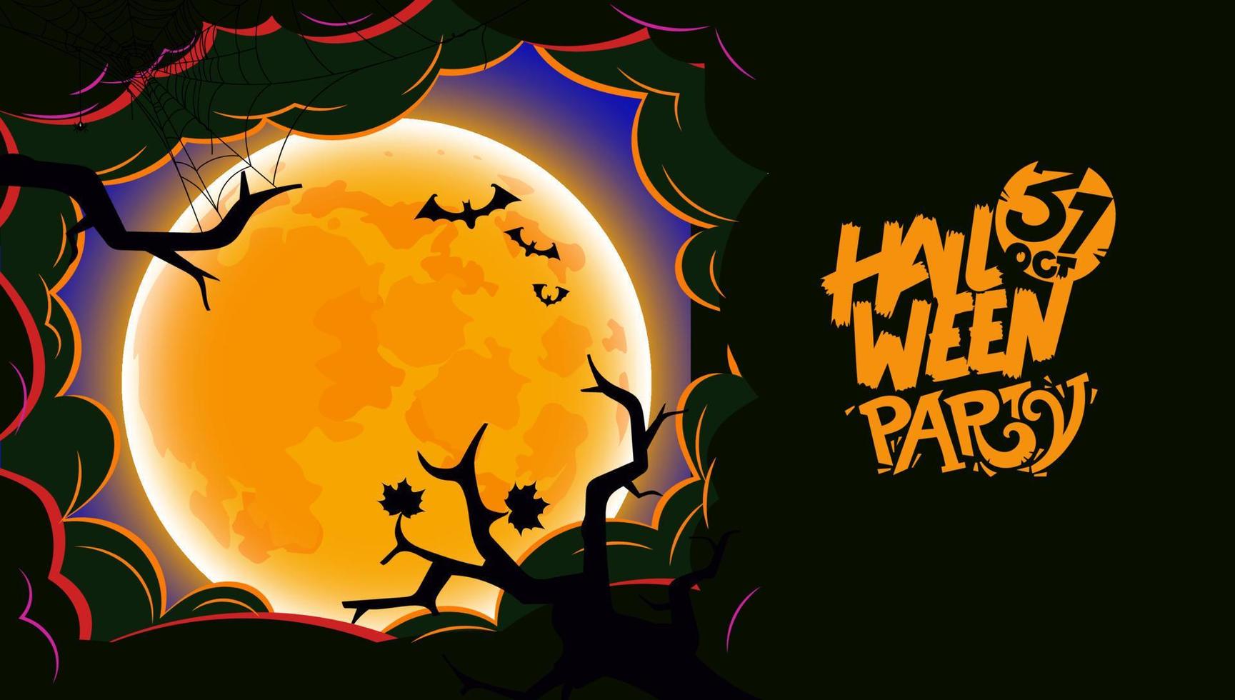 Halloween-Party-Vektor-Banner-Vorlage vektor