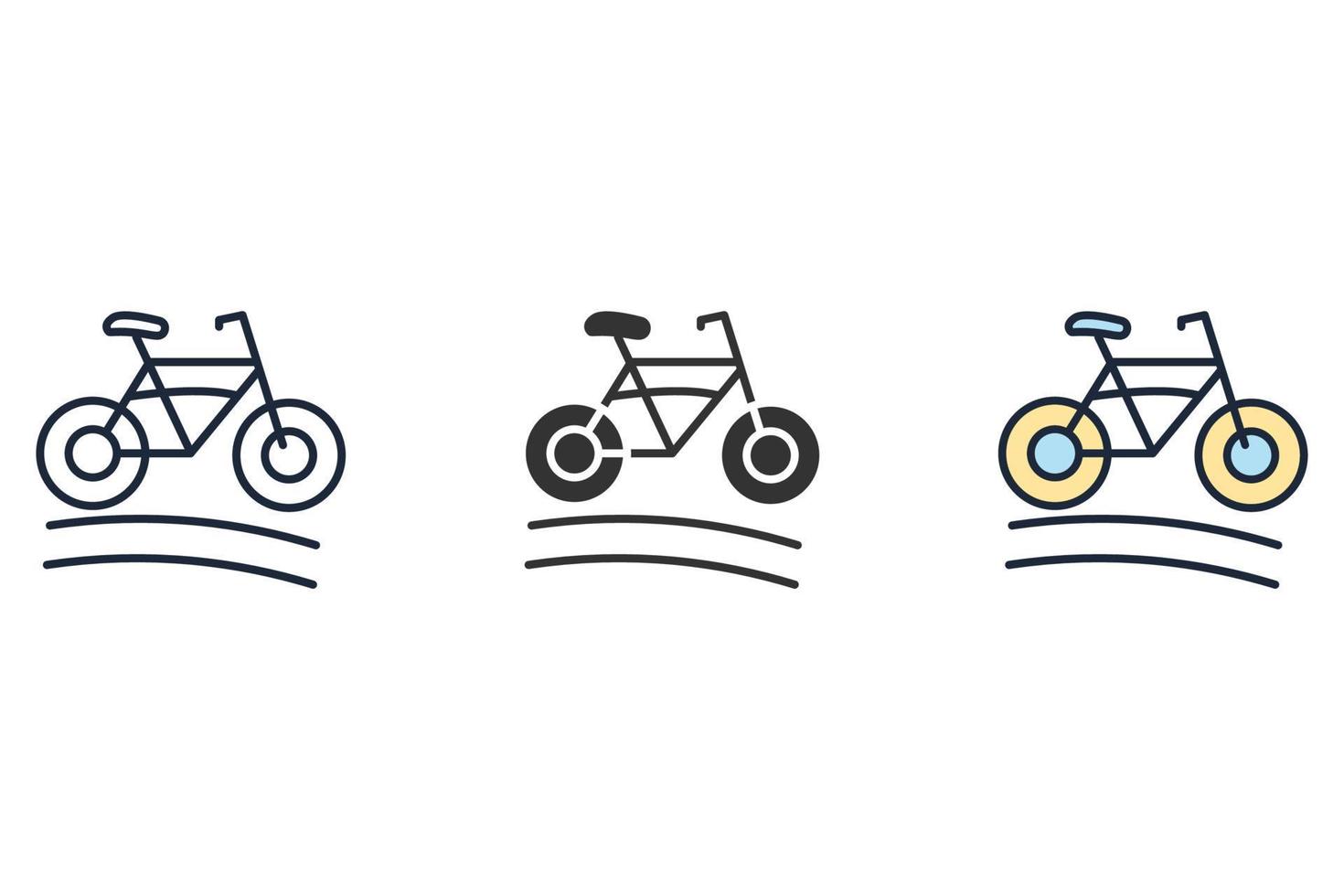 cykel ikoner symbol vektor element för infographic webb