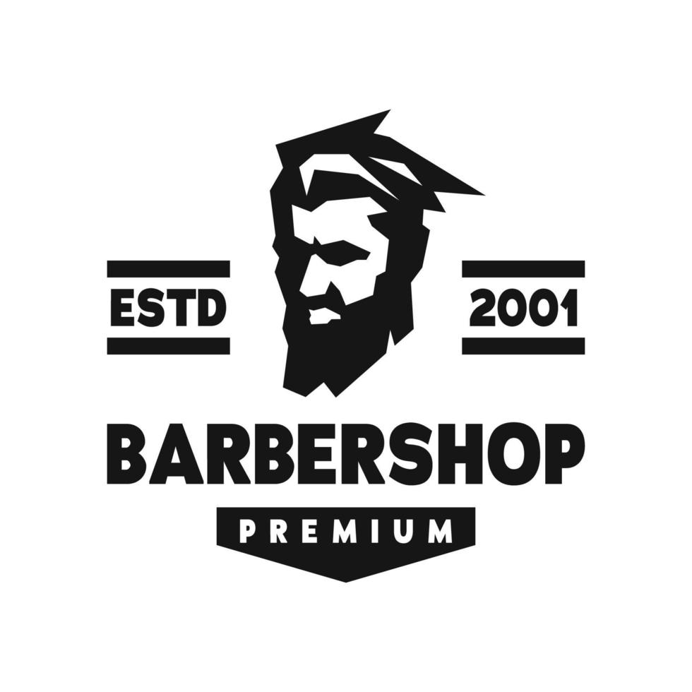 gentleman barber shop logotyp vektor