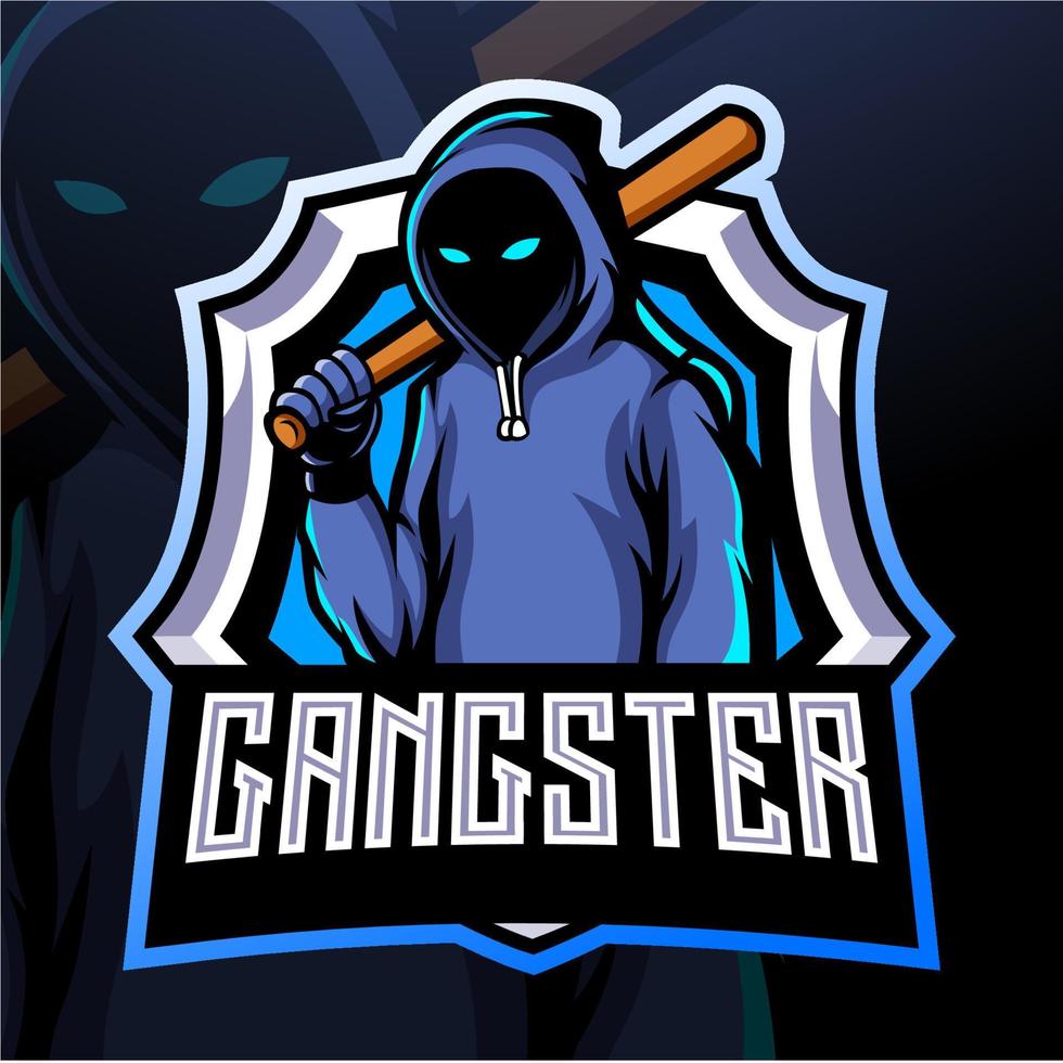 Gangster-Maskottchen. Esport-Logo-Design vektor