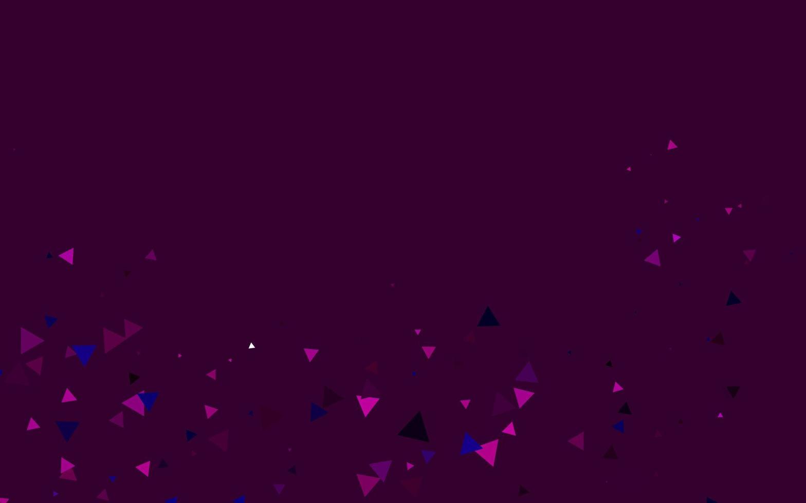 hellvioletter Vektorhintergrund mit Dreiecken. vektor