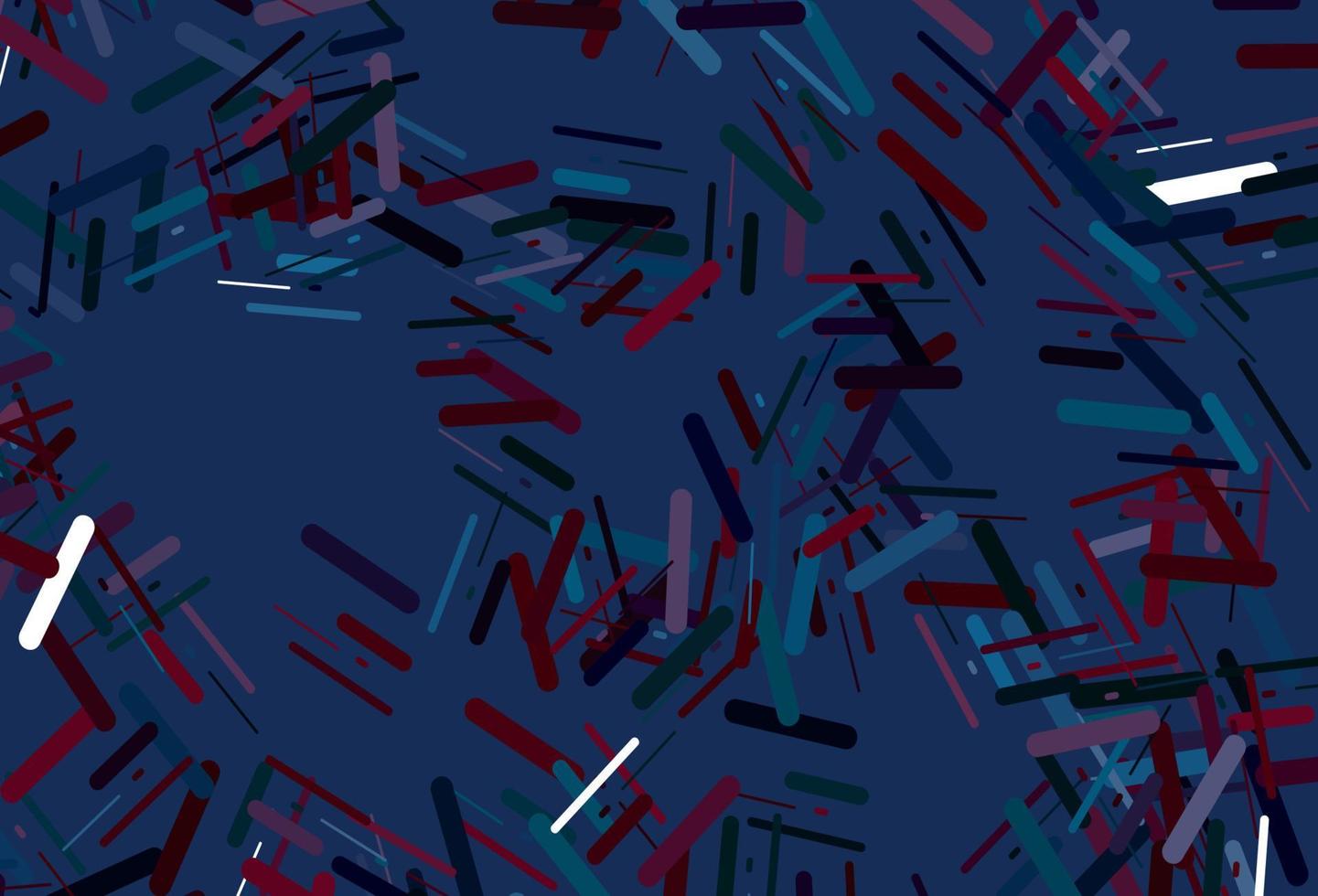 mörkblå, röd vektorstruktur med färgglada linjer. vektor
