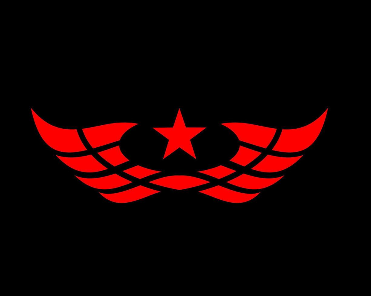 vektor illustration av en vinge tecken symbol. kan vara Begagnade för något relaterad till flygande, flyg, superhjälte, frakt, kurir tjänster