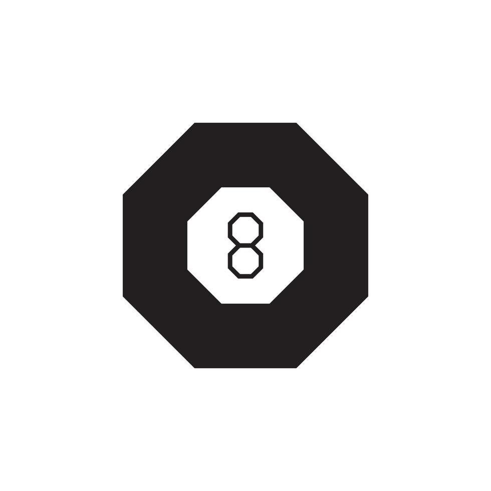 8-Ball-Vektor für Website-Symbol-Icon-Präsentation vektor