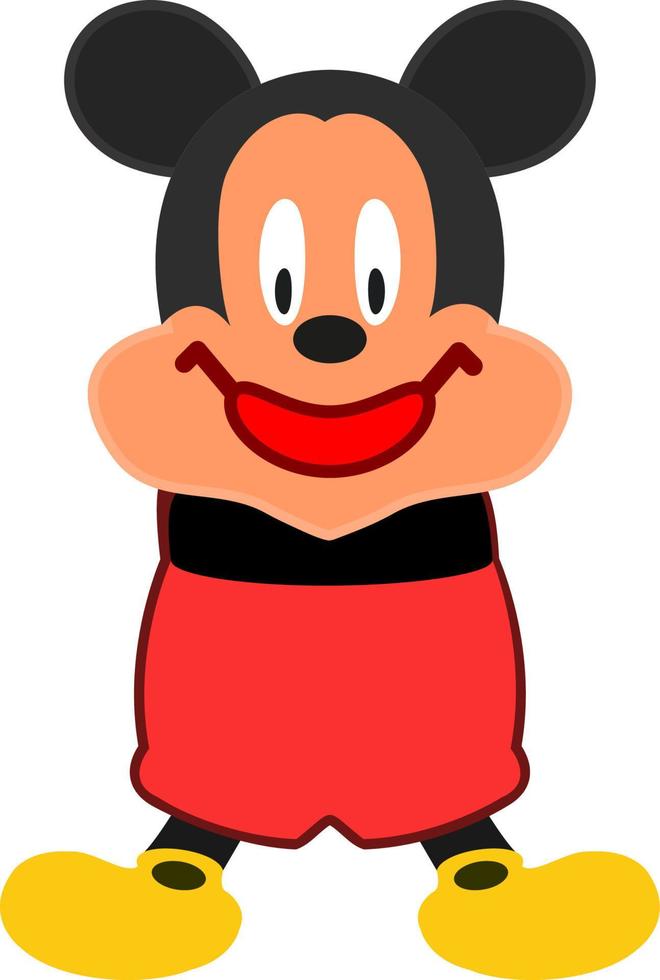 Mickey-Maus-Zeichentrickfigur vektor