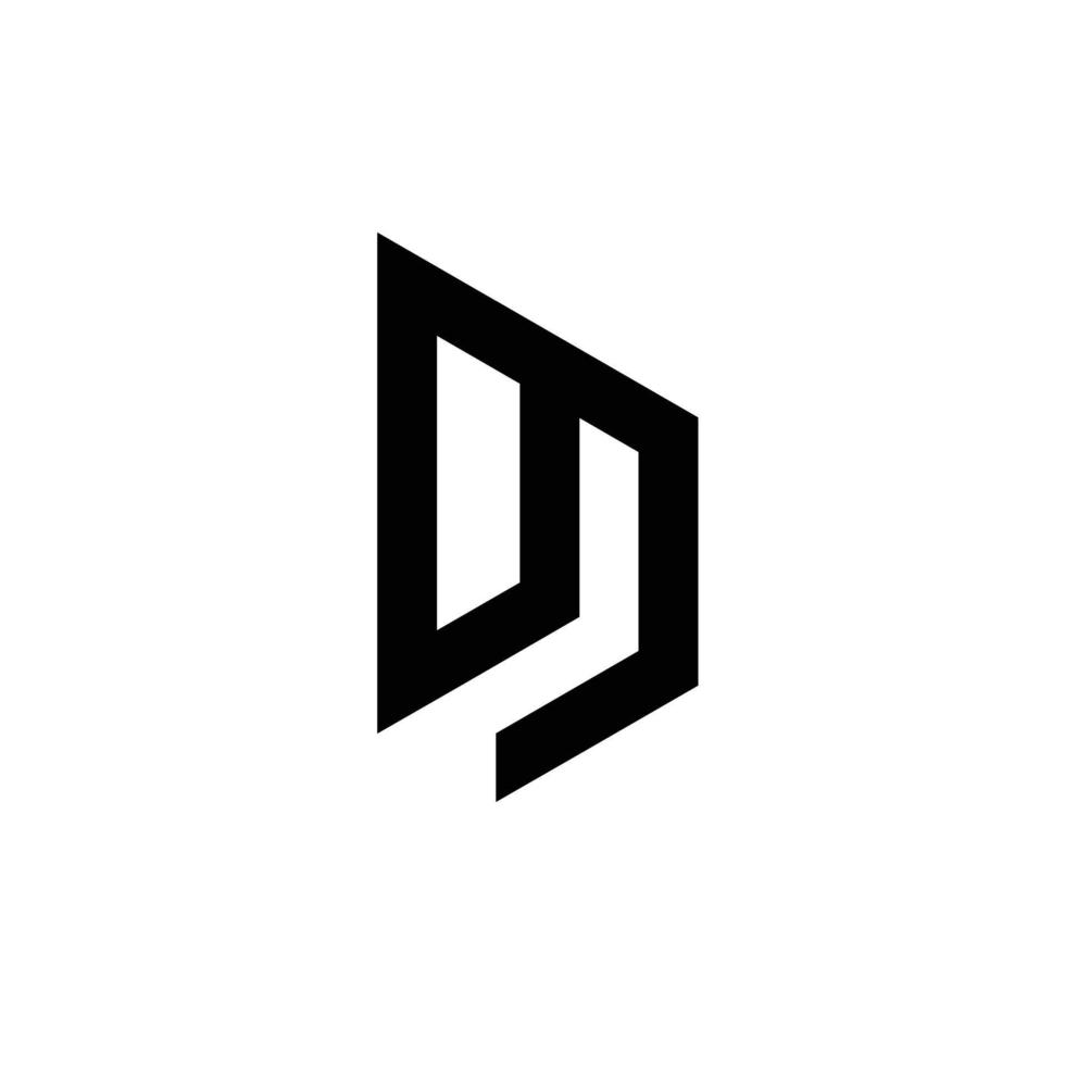 dj brev logotyp kreativ design med vektor grafisk fri vektor