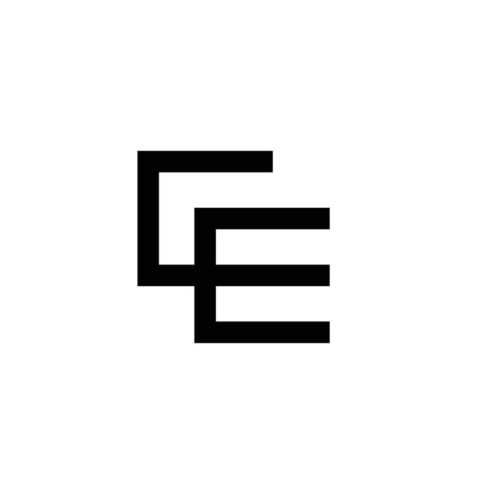 ce brev logotyp kreativ design med vektor grafisk fri vektor
