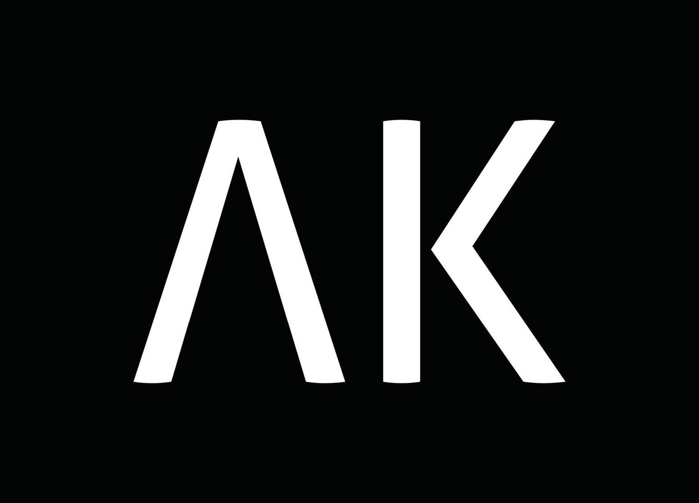 ak första brev logotyp design vektor