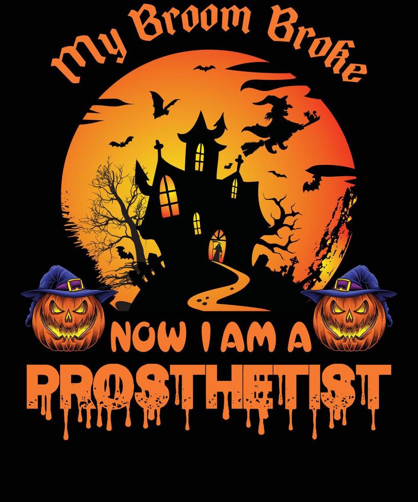 Prothesen-T-Shirt-Design für Halloween vektor