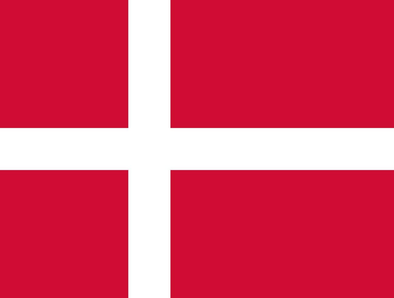 dänische Flagge Vektor handgezeichnet, dänische Krone Vektor handgezeichnet