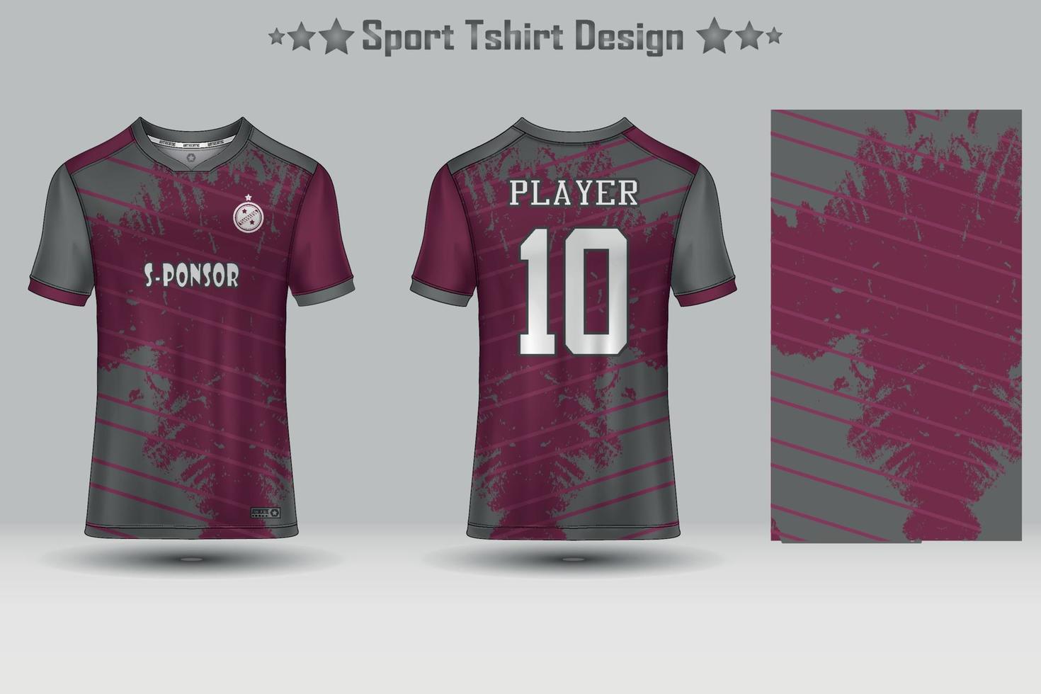 Fußballsport Jersey Mockup abstraktes geometrisches Muster T-Shirt Design vektor