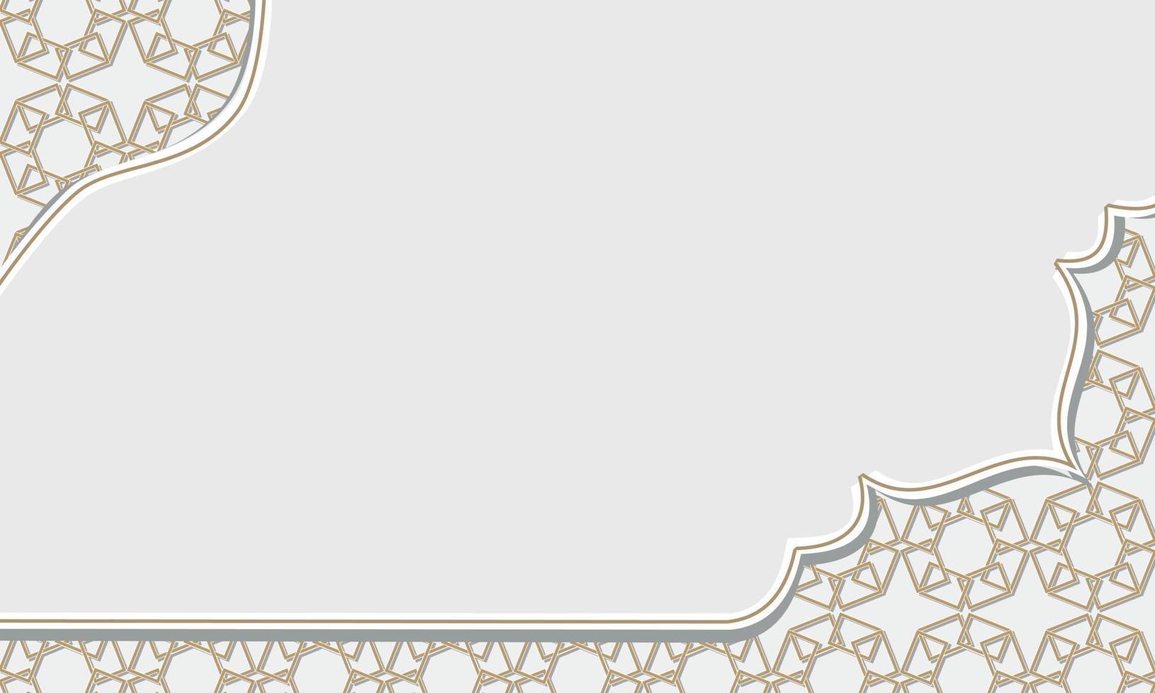 arabicum islamic elegant lyx vit och gyllene dekorativ bakgrund vektor
