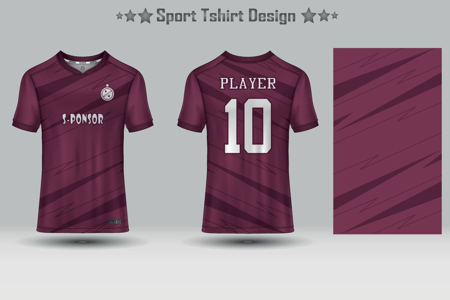 Fußballsport Jersey Mockup abstraktes geometrisches Muster T-Shirt Design vektor