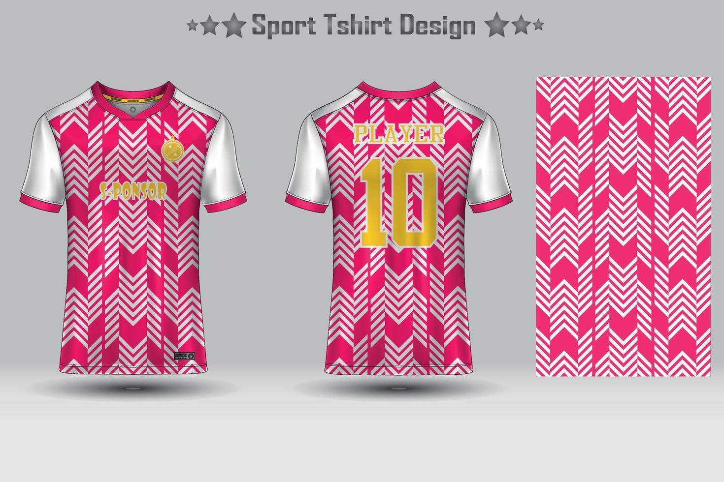 fotboll sport jersey attrapp abstrakt geometrisk mönster t-shirt design vektor