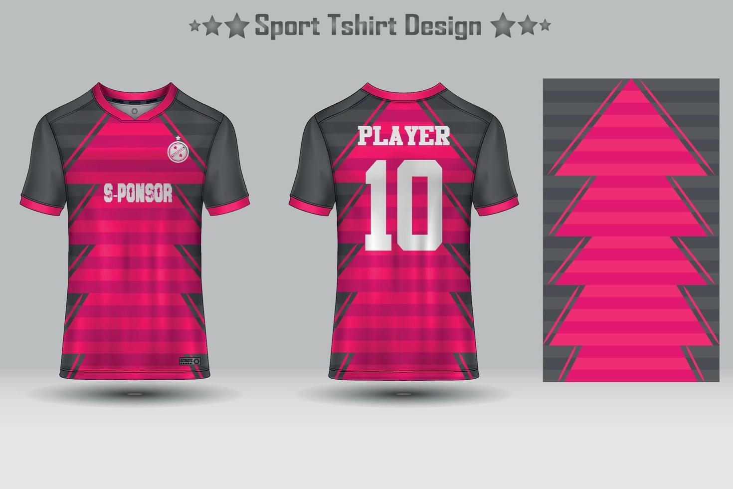 fotboll sport jersey attrapp abstrakt geometrisk mönster t-shirt design vektor