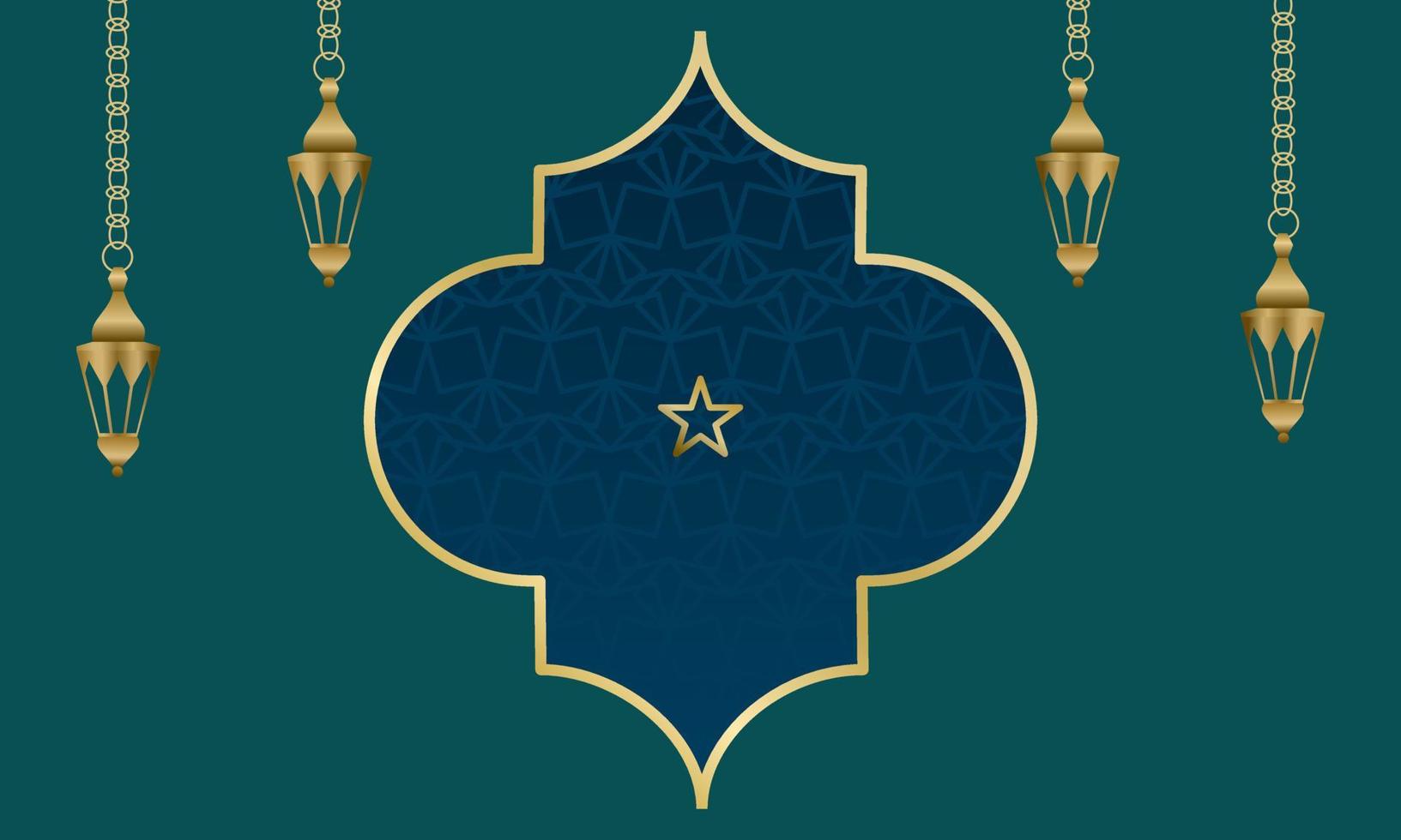 islamic guld mönster för eid mubarak ramadan kareem Muharram eller iftar vektor