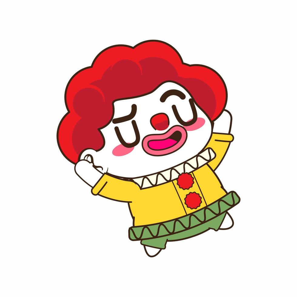 niedlicher kleiner clown-vektor-illustrationssatz vektor