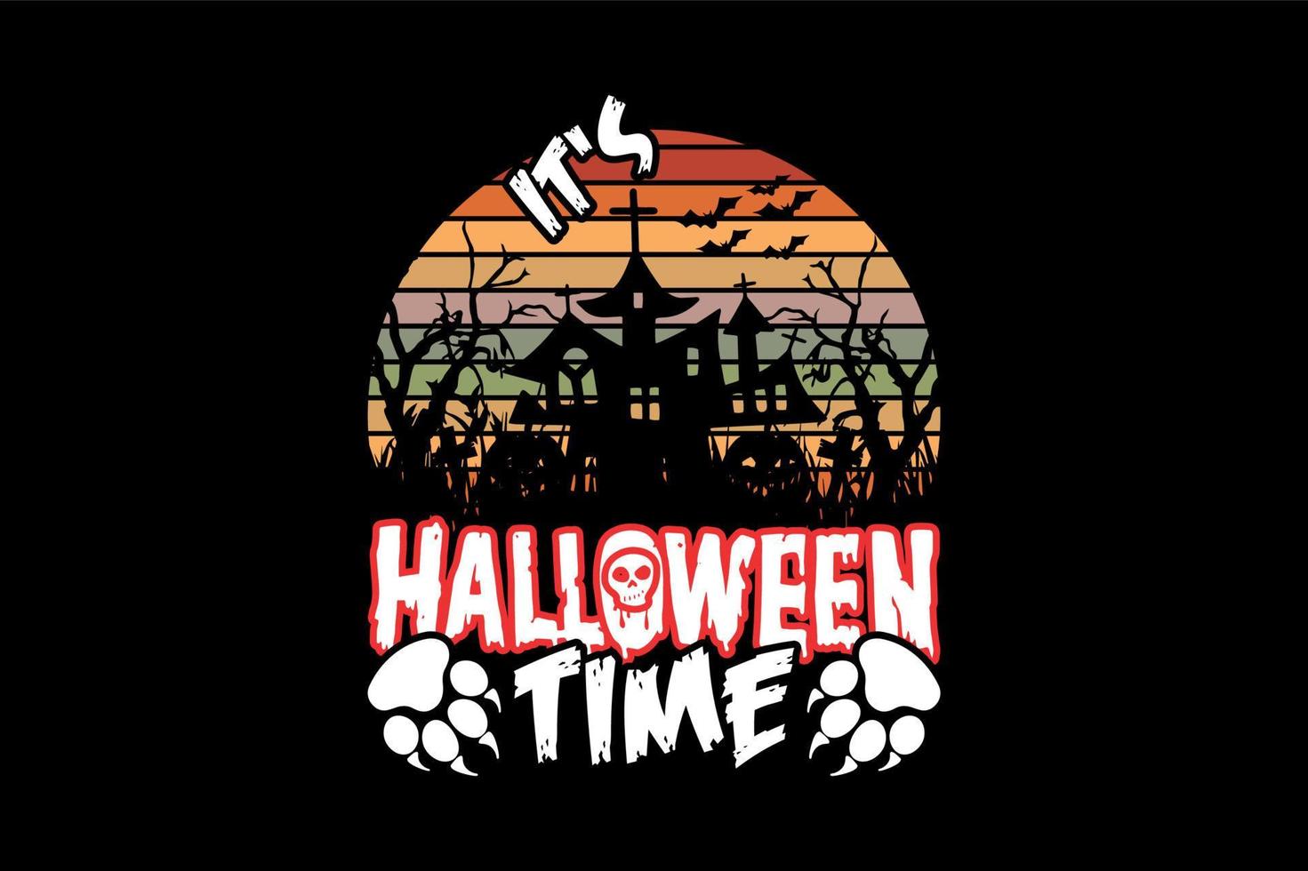 dess halloween tid, halloween t-shirt design vektor