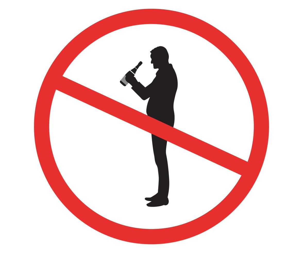 förbjuder tecken - den är förbjuden till dryck alkoholhaltig drycker vektor