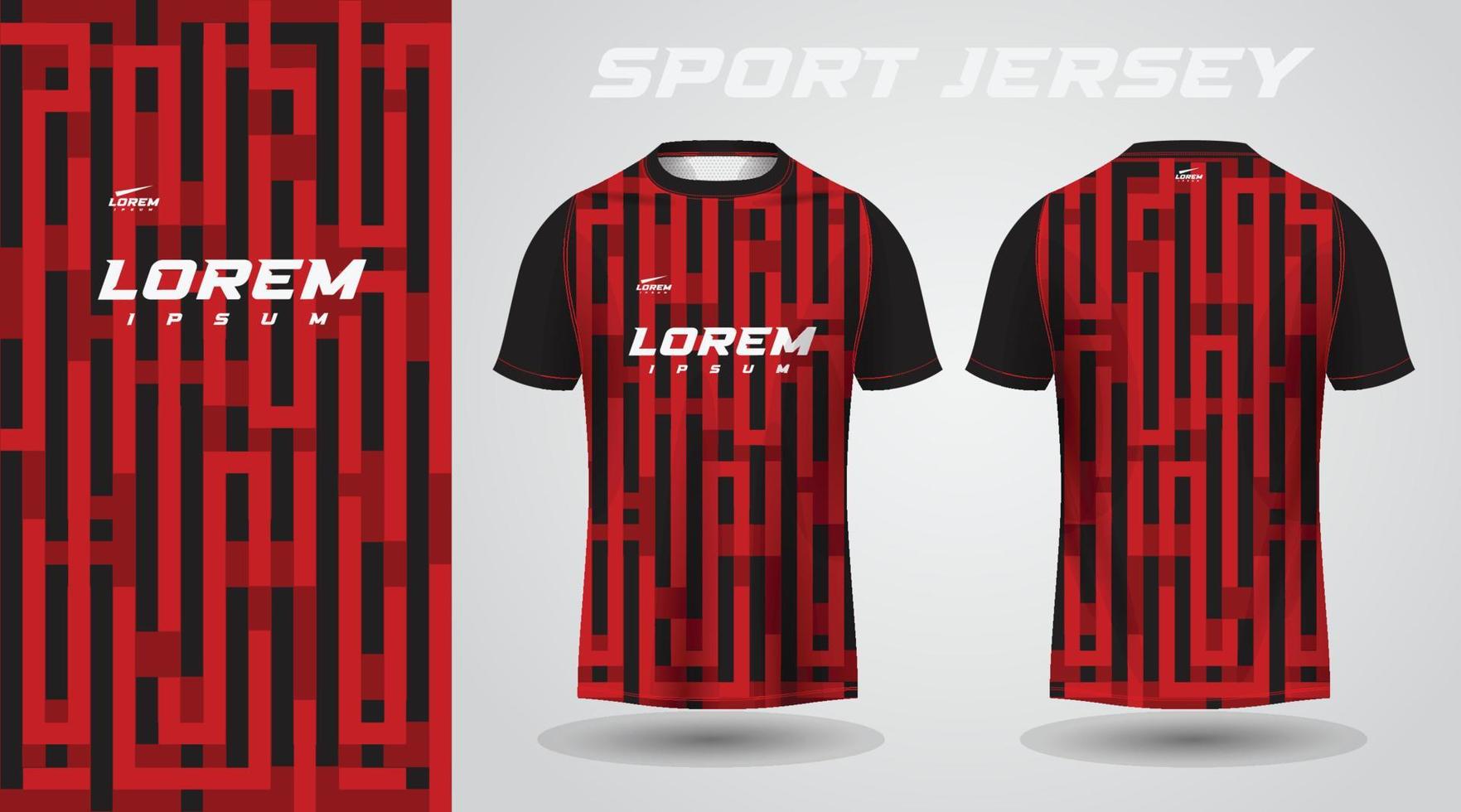 röd skjorta sport jersey design vektor