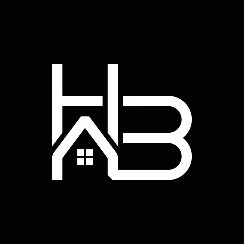 buchstabe hb home modernes realty-logo vektor