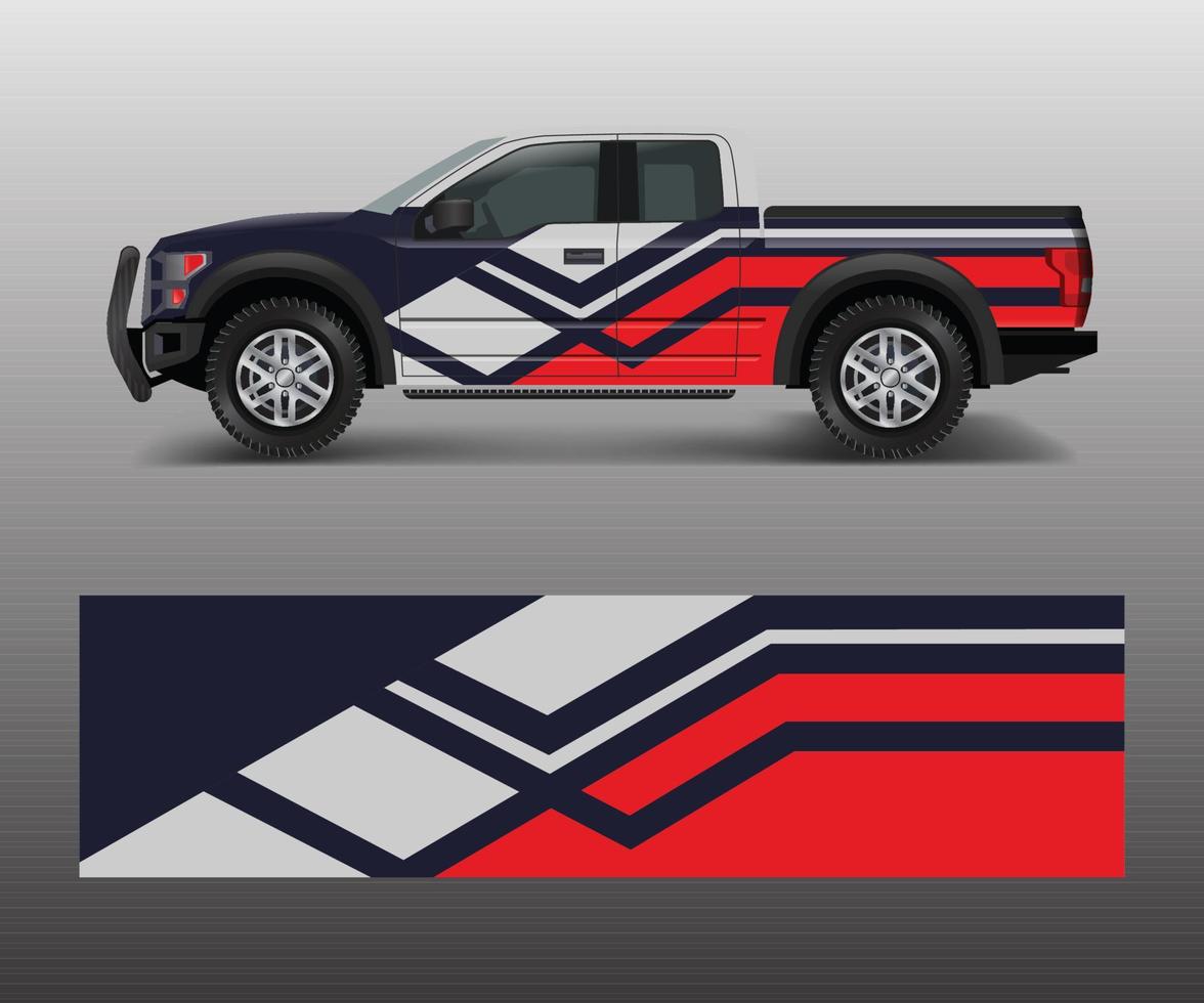 lastbil och fordon bilracing grafik för wrap och vinyl klistermärke vektor