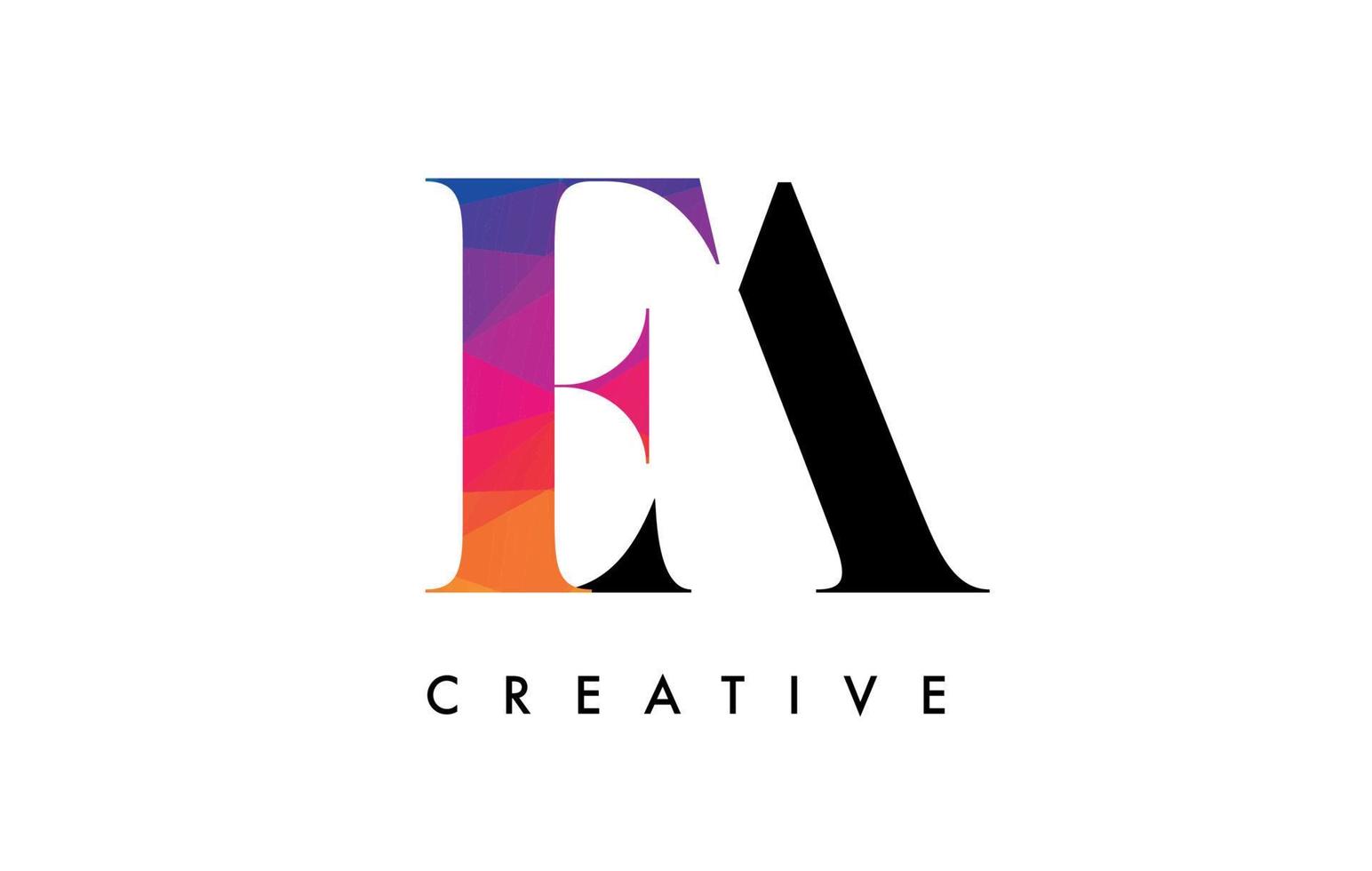 fa brev design med kreativ skära och färgrik regnbåge textur vektor