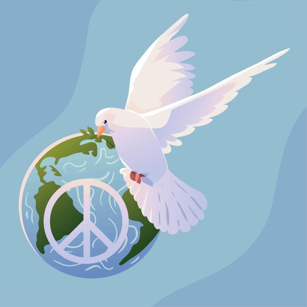 internationell dag av fred emblem vektor