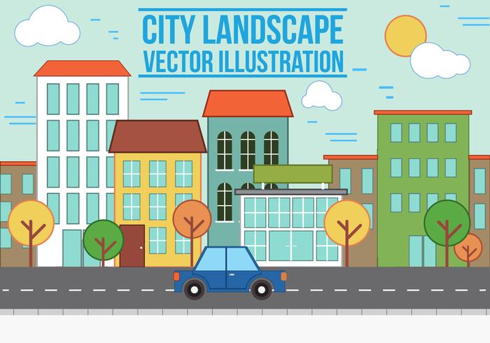 Gratis vektor City Landscape