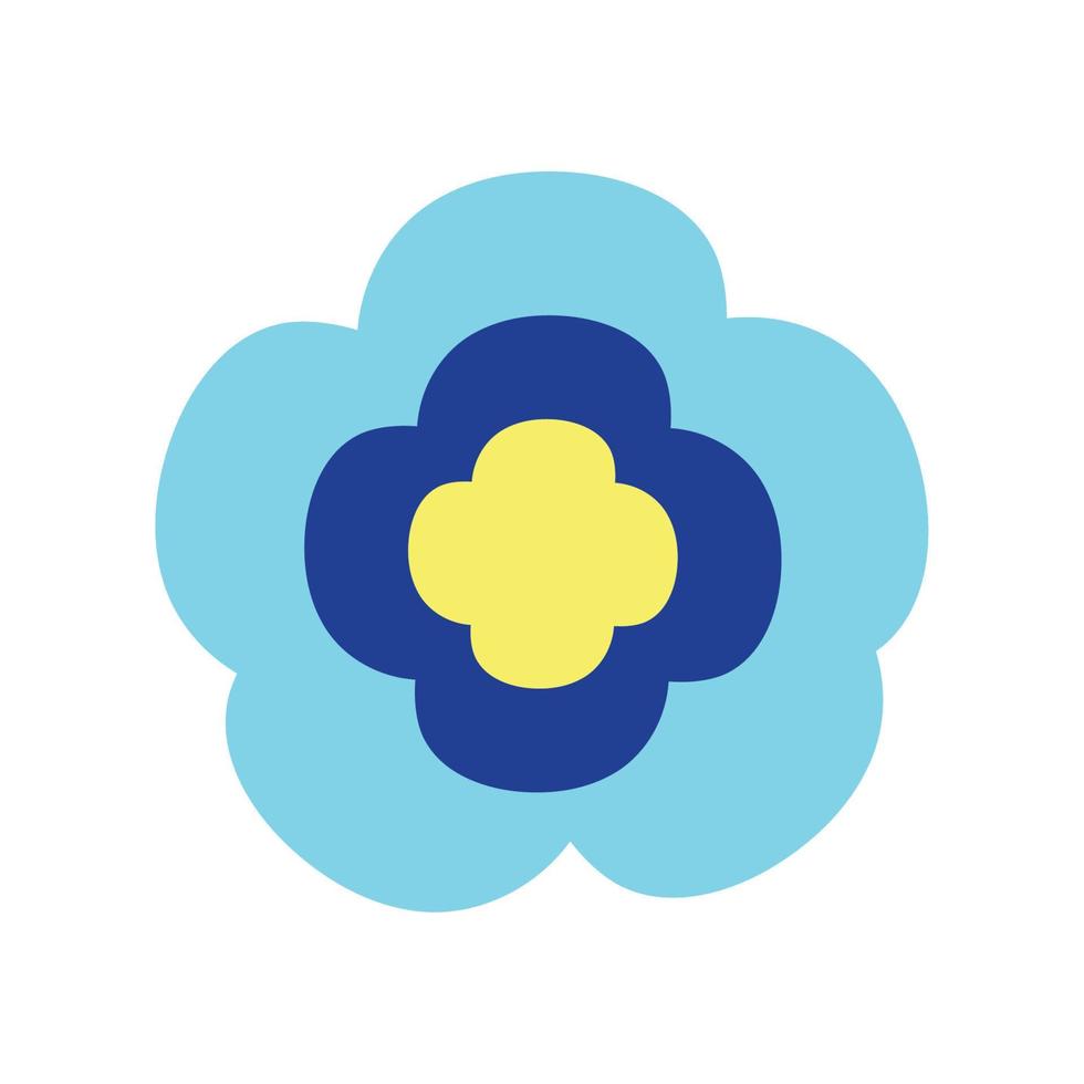 blomma tecknad ikon vektor