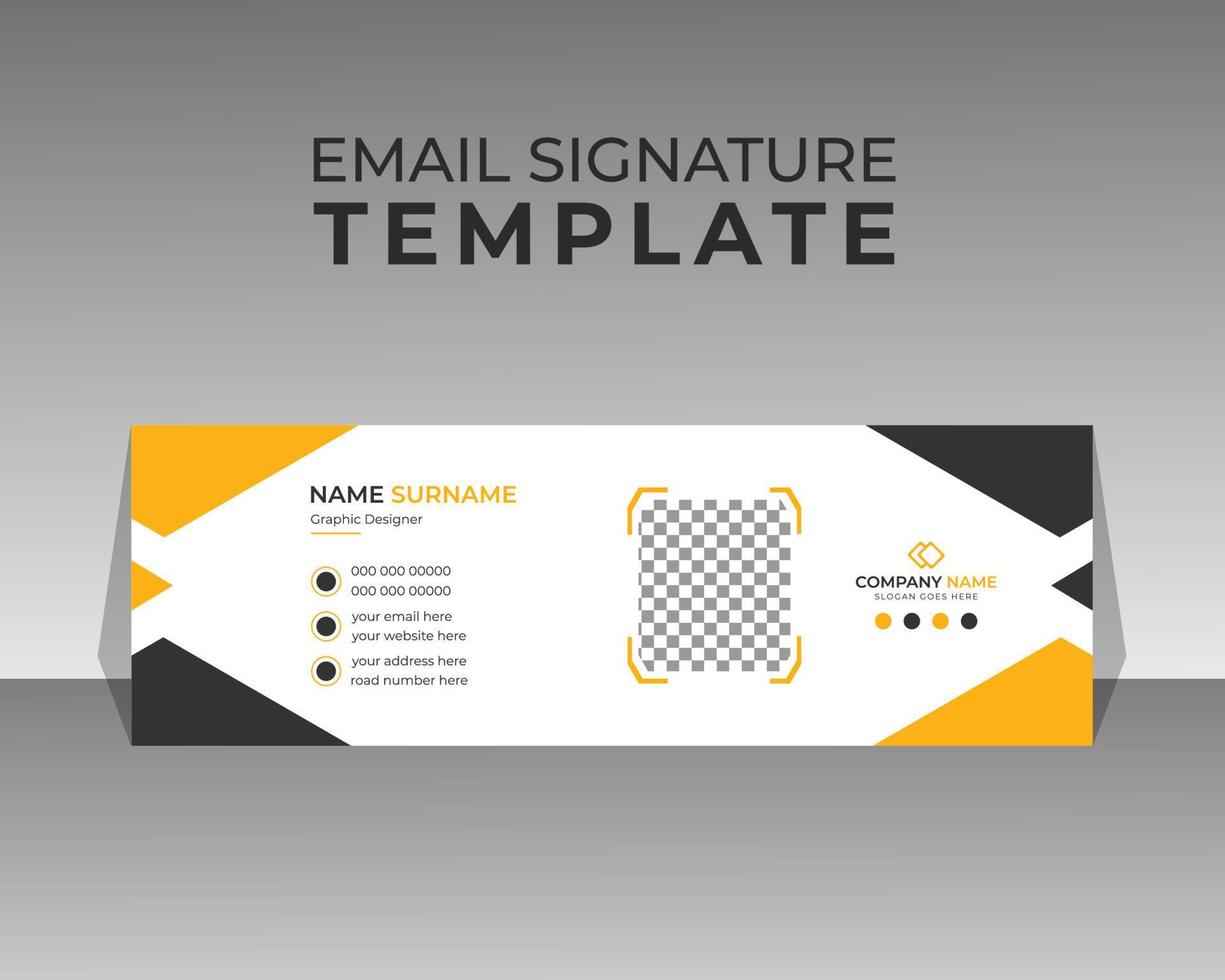 Unternehmens-E-Mail-Signaturvorlage oder persönliche Fußzeile und Social-Media-Cover-Design vektor