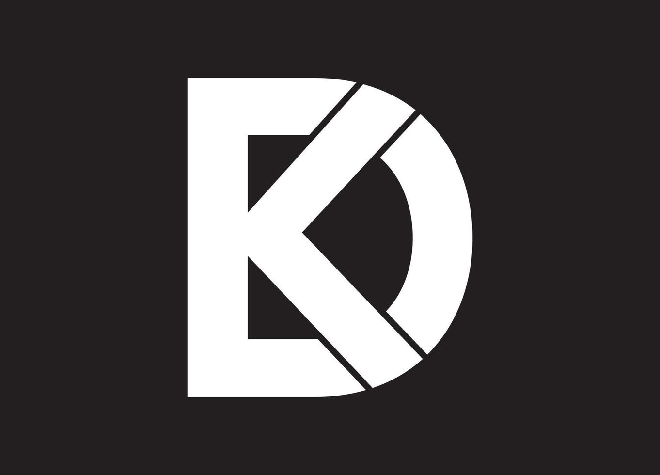 Alphabet Buchstaben Monogramm Logo kd vektor