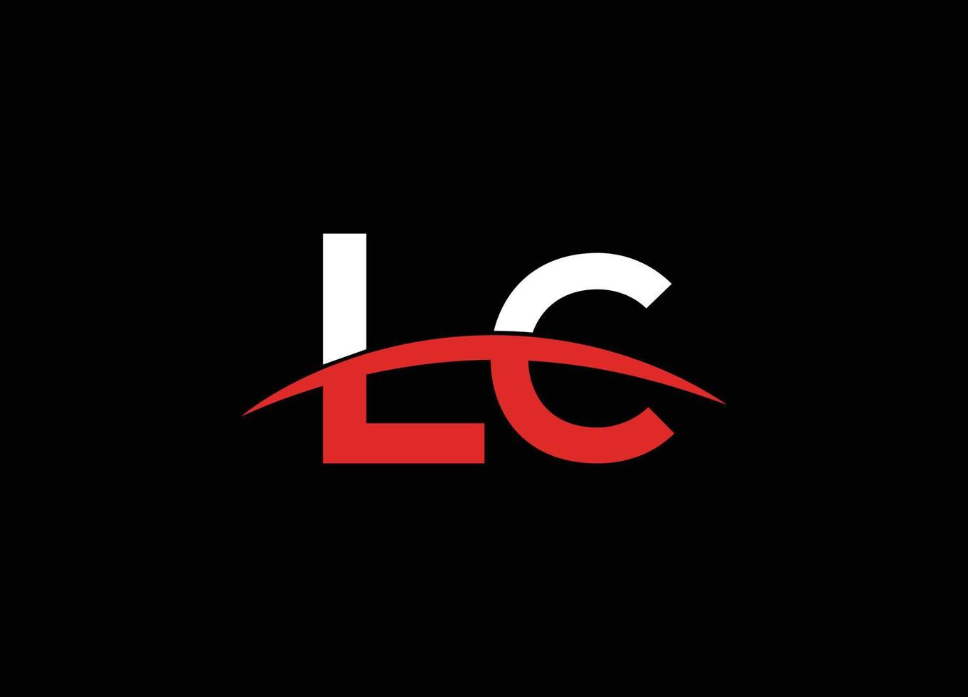 alfabet brev monogram logotyp lc vektor