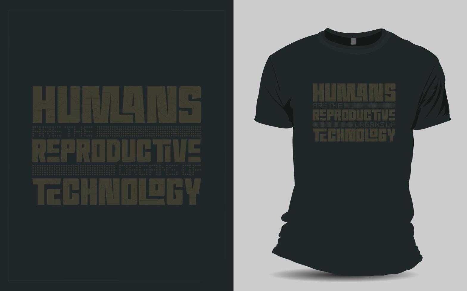 technologiebezogenes T-Shirt-Design vektor