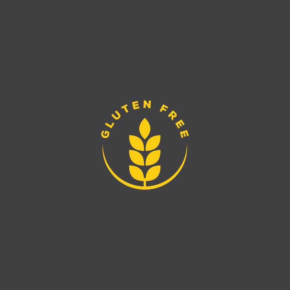 gluten fri logotyp design ladda ner vektor