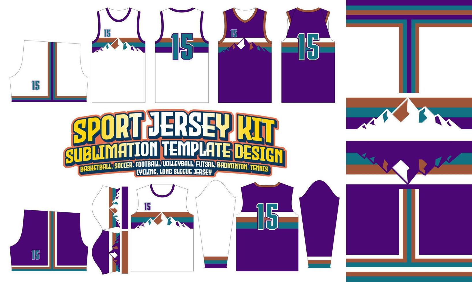 Utah Jazz New Jersey alternatives Druckdesign Muster Sublimation Fußball Fußball Badminton vektor