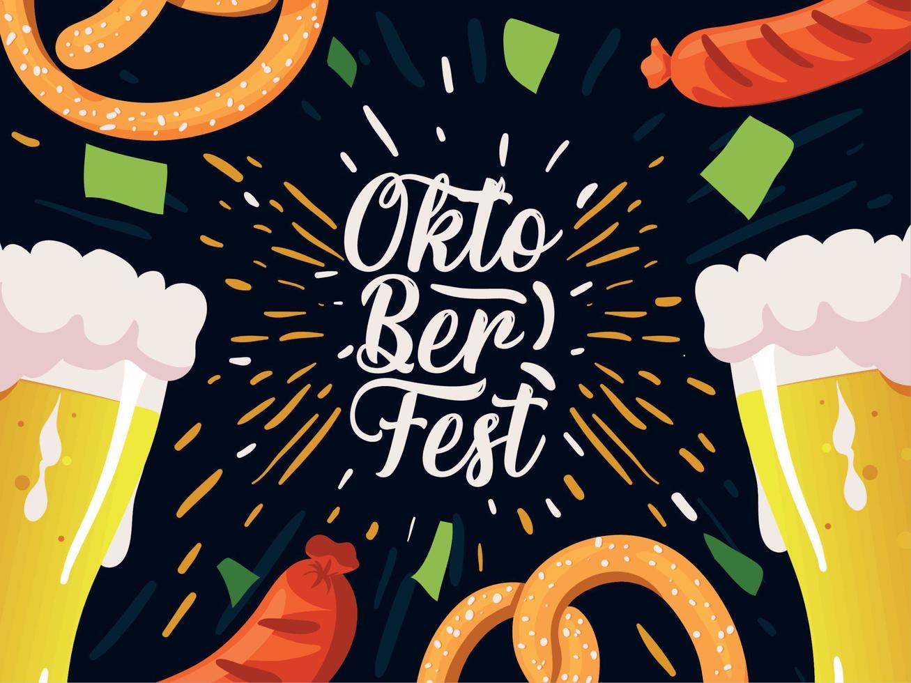 oktoberfest einladungsflyer vektor