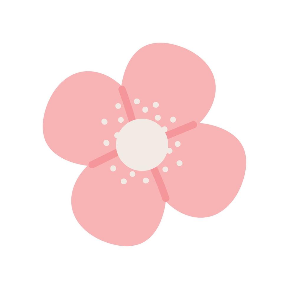 blomma platt ikon vektor