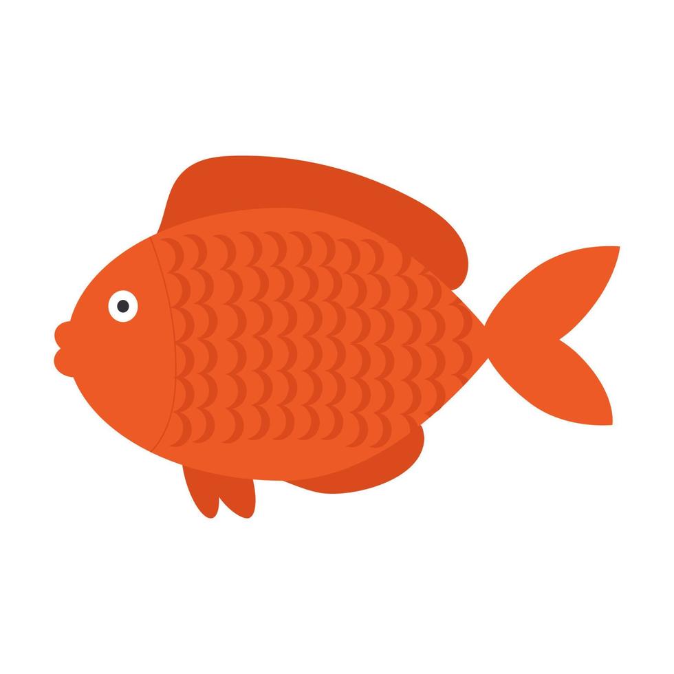 röd fisk på en vit bakgrund för använda sig av i ClipArt vektor