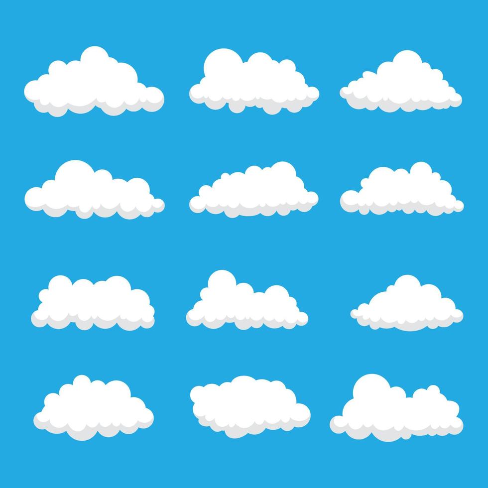 Cloud-Cartoon-Icon-Sammlung vektor