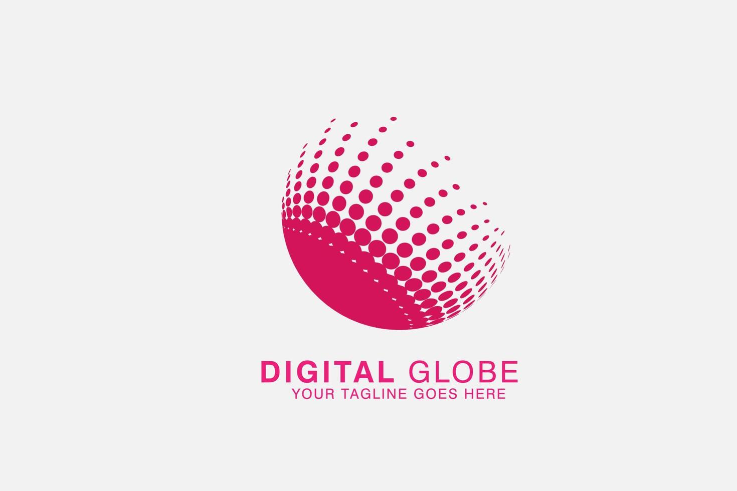 abstrakte Globus-Logo-Designillustration, die für Technologieunternehmen verwendbar ist vektor