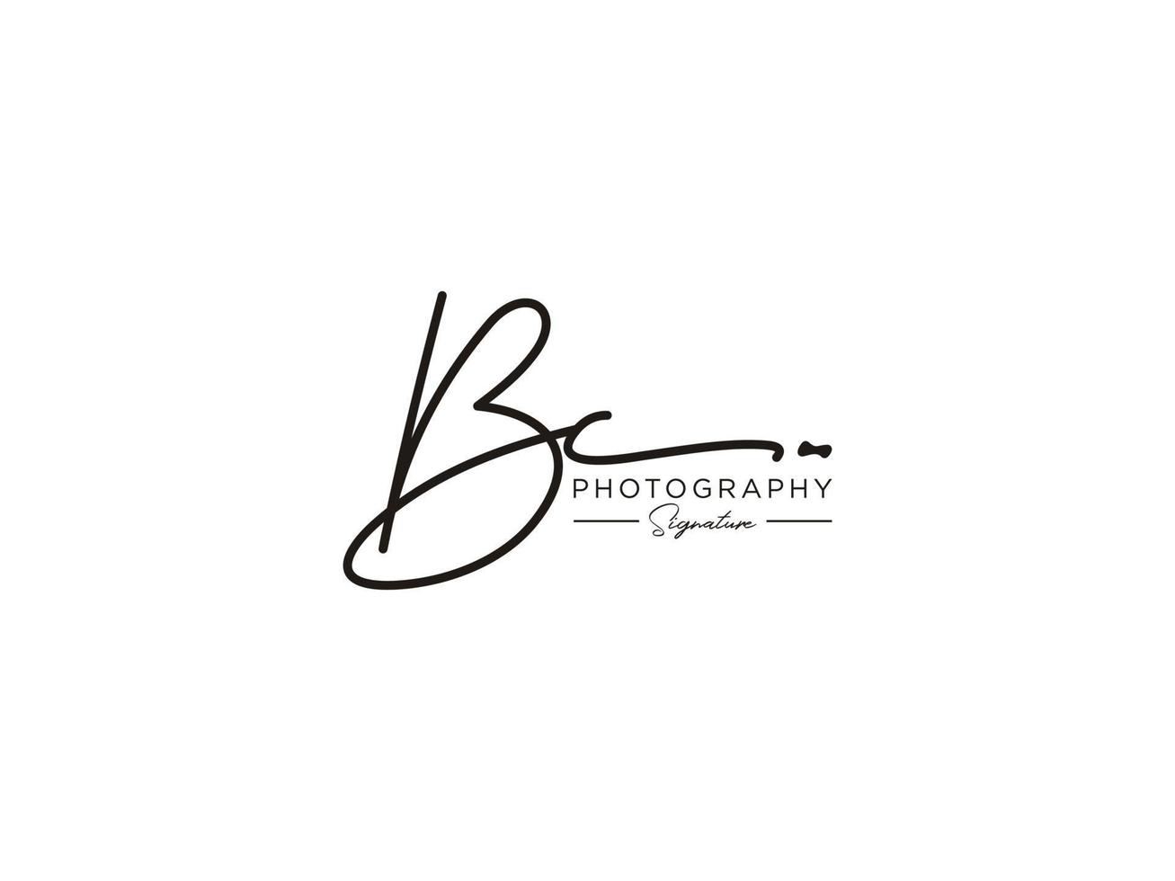 bokstaven bc signatur logotyp mall vektor