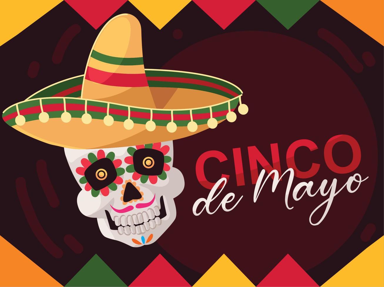 cinco de mayo hälsning kort vektor