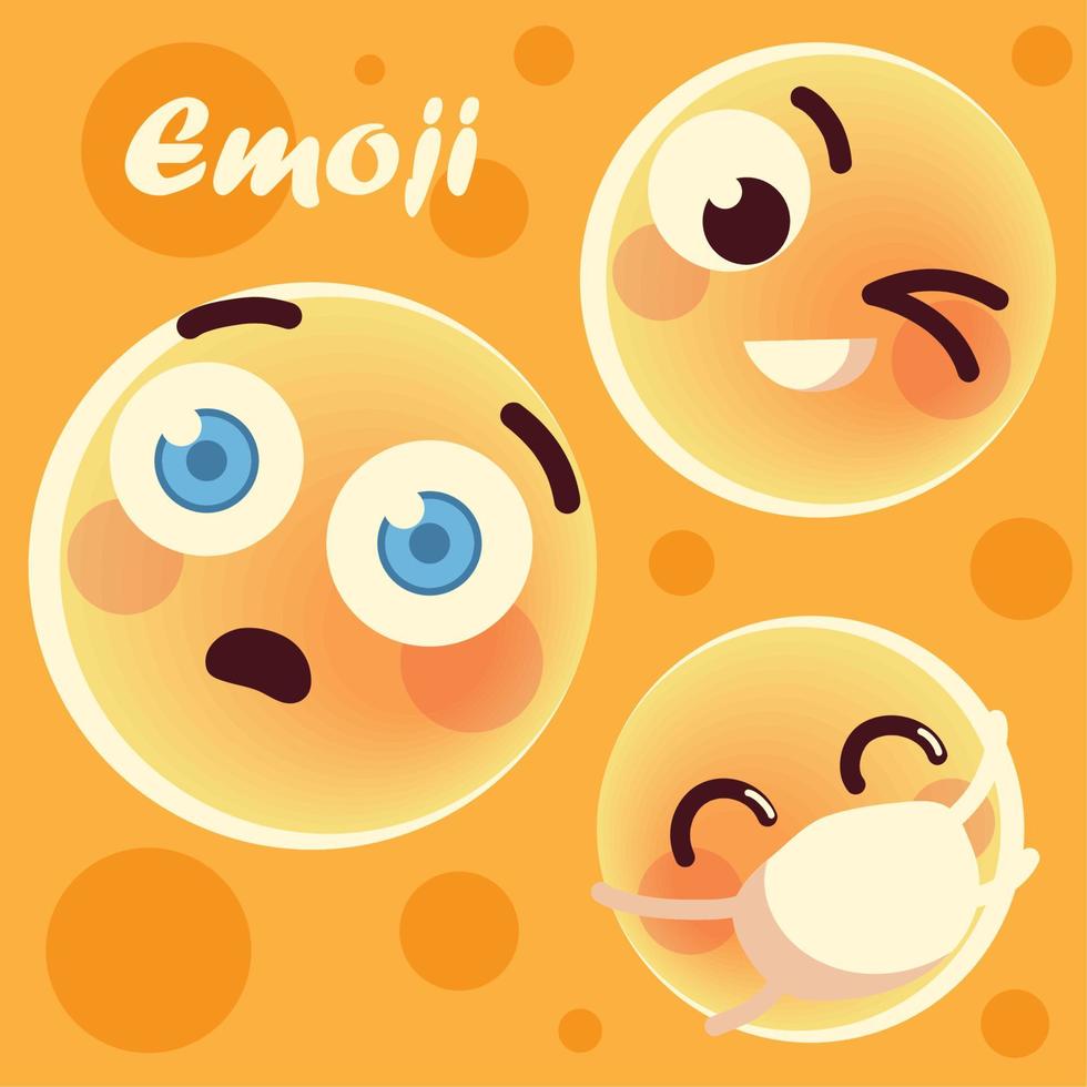 Emoji-Gesichtsausdrücke vektor