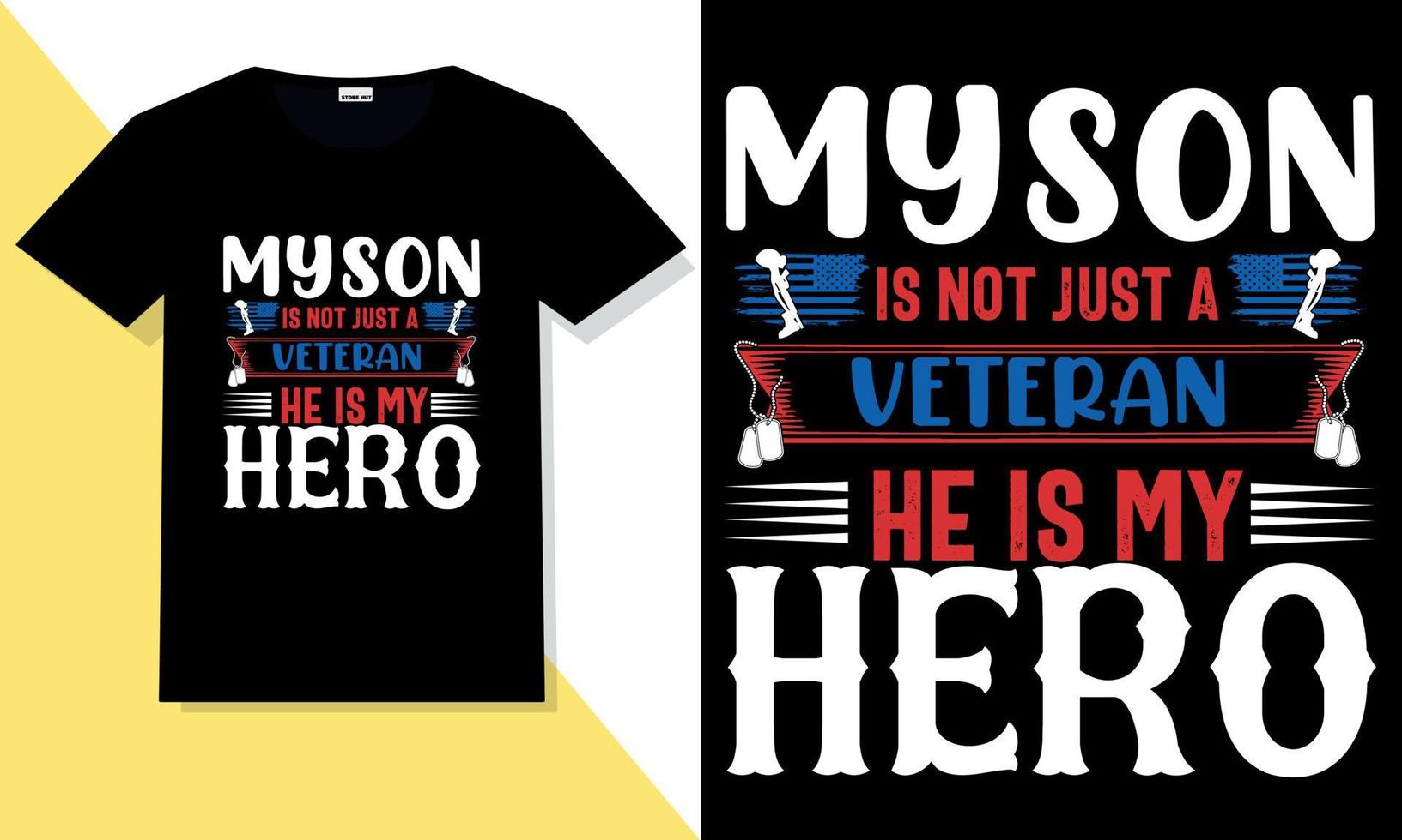 trendiger veteranen-t-shirt-designvektor vektor