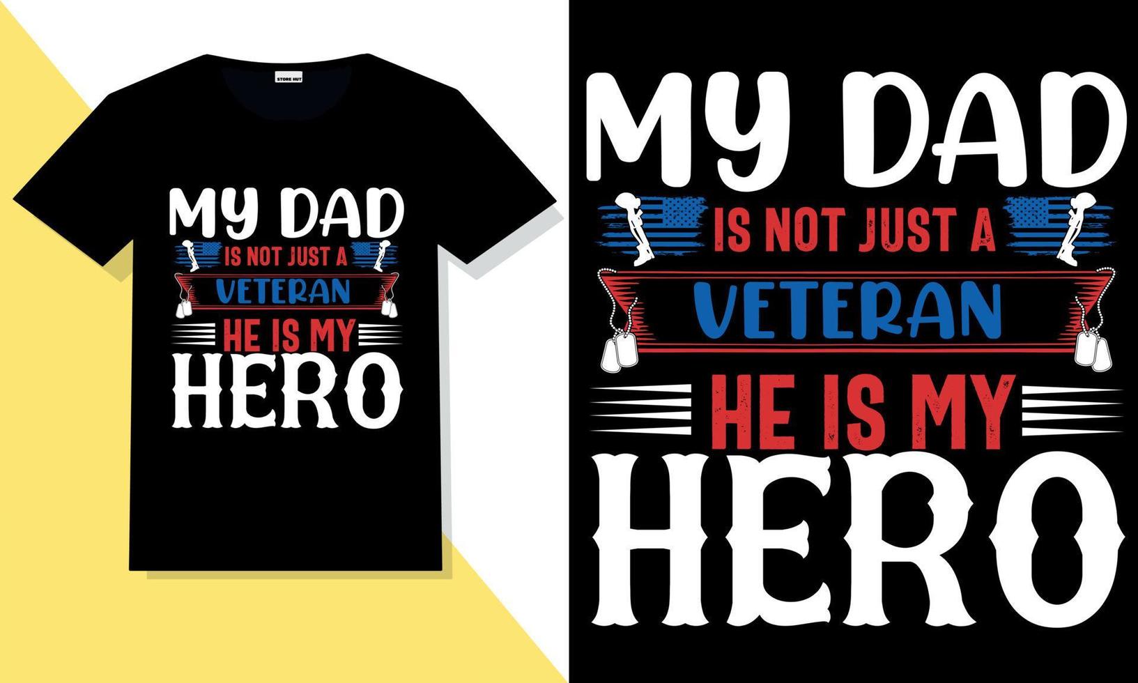 trendiger veteranen-t-shirt-designvektor vektor