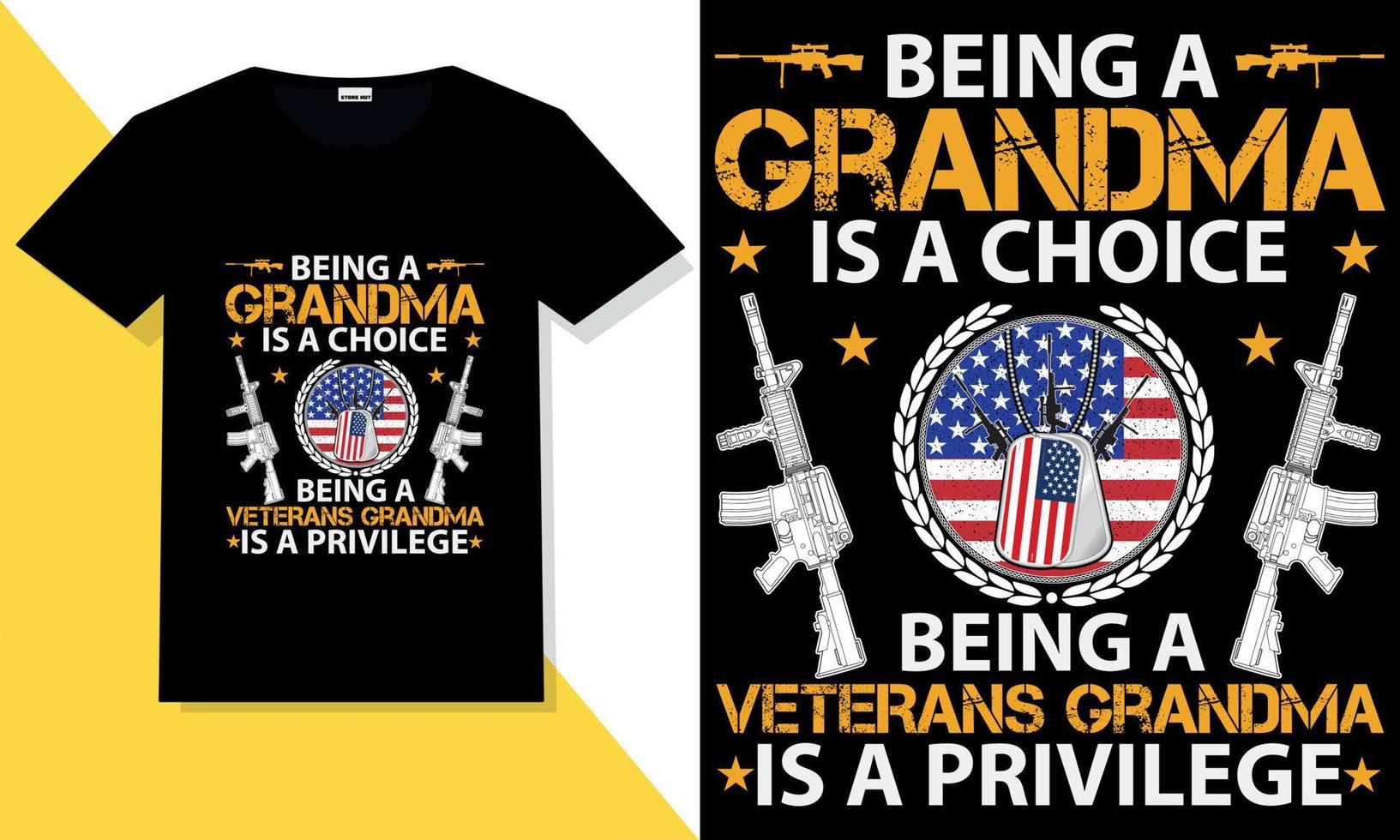 trendiger veteranen-t-shirt-designvektor vektor