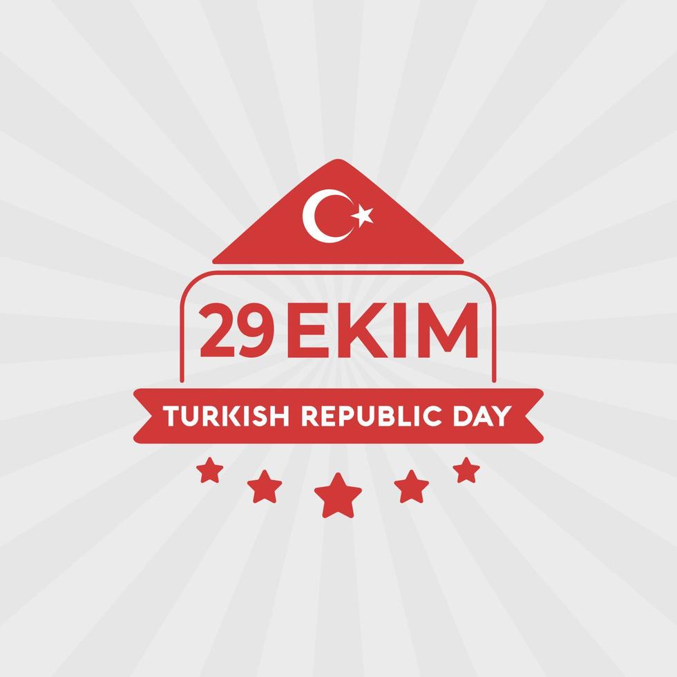 29 oktober Kalkon dag 29 ekim turkiska republik dag vektor